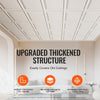 VEVOR Ceiling Tiles, 96-Pack 20 x 20 in, Drop Ceiling Tiles Premium Polystyrene Sheet, Easy Installation/ Cutting Plastic Glue-up Ceiling Tile, Basement Ceiling Covering for Home/Office Decoration