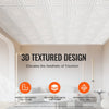 VEVOR Ceiling Tiles, 12-Pack 24 x 24 in, Drop Ceiling Tiles Premium PVC Sheet, Easy Installation/ Cutting Plastic Glue-up Ceiling Tile, Ceiling Covering for Home/Office Decoration, White Peg Pattern