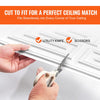 VEVOR Ceiling Tiles, 12-Pack 24 x 24 in, Drop Ceiling Tiles Premium PVC Sheet, Easy Installation/ Cutting Plastic Glue-up Ceiling Tile, Ceiling Covering for Home/Office Decoration, White Echo Pattern