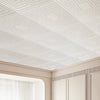 VEVOR Ceiling Tiles, 12-Pack 24 x 24 in, Drop Ceiling Tiles Premium PVC Sheet, Easy Installation/ Cutting Plastic Glue-up Ceiling Tile, Ceiling Covering for Home/Office Decoration, White Echo Pattern