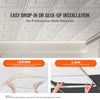 VEVOR Ceiling Tiles, 12-Pack 24 x 24 in, Drop Ceiling Tiles Premium PVC Sheet, Easy Installation/ Cutting Plastic Glue-up Ceiling Tile, Ceiling Covering for Home/Office Decoration, White Geometric