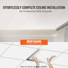 VEVOR Ceiling Tiles, 10-Pack 24 x 48 in, Drop Ceiling Tiles Premium PVC Foam Sheet, Fire-Rated & Good Flexibility & Easy Installation, Ceiling Covering for Home/Office Decoration, Smooth White