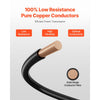 VEVOR 12 AWG Solid THHN Wire, 100% OFC Copper Electrical Building Wire with Nylon Jacket PVC Insulation, Rated for Up to 600 Volts, Heavy-Duty for Residential, Industrial, Commercial, Black (100 Feet)