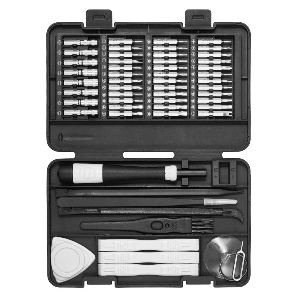 VEVOR Screwdriver Set, 59-Piece Small Precision Screwdriver Set with Phillips, Flat Head, Torx, Pentalobe Bits, Tweezer for Men, Mini Cleaning Repair Tool Kit for iPhone, MacBook, Laptop, Computer