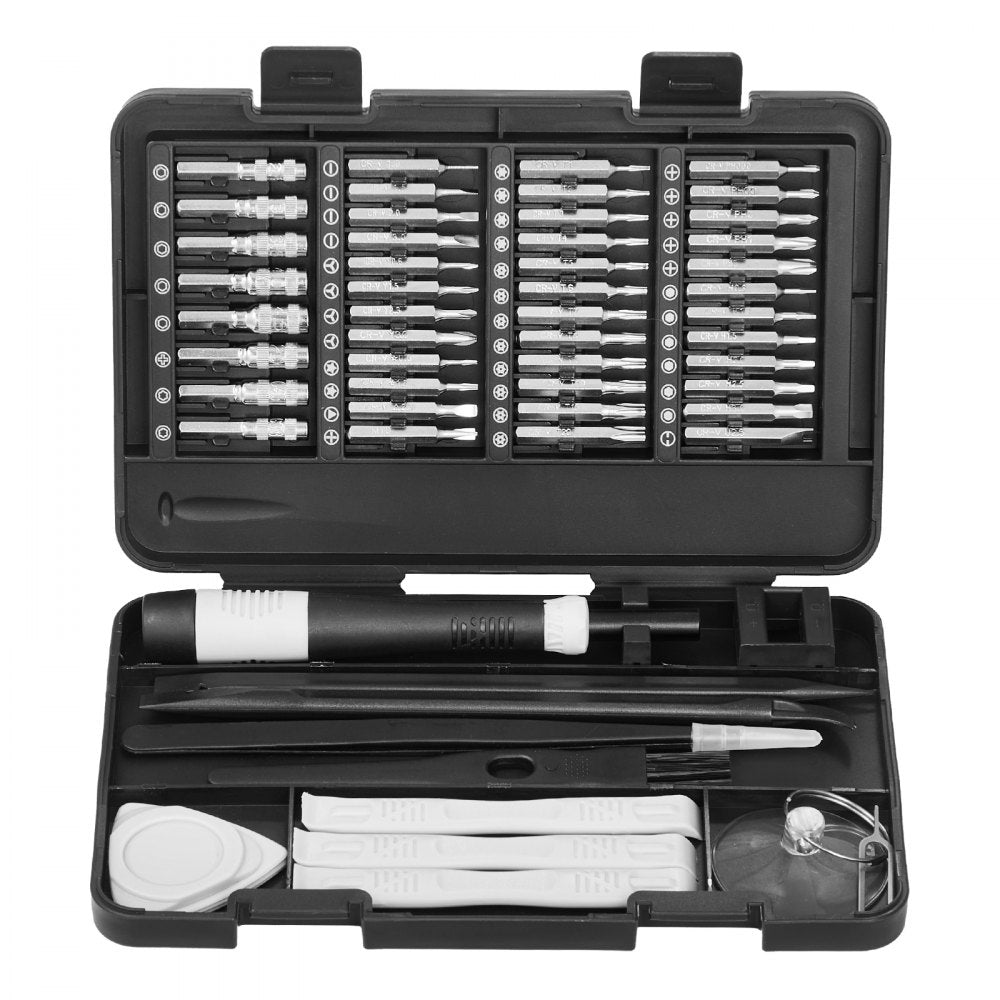 VEVOR Screwdriver Set, 59-Piece Small Precision Screwdriver Set with Phillips, Flat Head, Torx, Pentalobe Bits, Tweezer for Men, Mini Cleaning Repair Tool Kit for iPhone, MacBook, Laptop, Computer