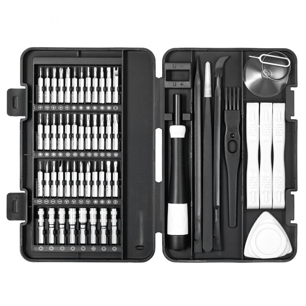 VEVOR Screwdriver Set, 59-Piece Small Precision Screwdriver Set with Phillips, Flat Head, Torx, Pentalobe Bits, Tweezer for Men, Mini Cleaning Repair Tool Kit for iPhone, MacBook, Laptop, Computer
