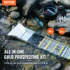 VEVOR Folding Sluice Box Gold Panning Kit,  50 Inch 23pc Gold Prospecting Equipment Kit with Gold Pan, Classifier Screen, Separating Magnet, Backpack and More
