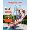 VEVOR Water Slide, Big 10 ft Outdoor Waterslide with Built in Adjustable Sprinkler and Ladder, Free Standing Pool Slide, Metal & Plastic Playground Equipment, Platform for Backyard Fun Activities