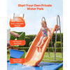 VEVOR Water Slide, 5.5ft Outdoor Waterslide for Kids, Free Standing Pool Wave Slide with 6.5ft Ground Tarp, Built in Adjustable Sprinkler, Metal Plastic Playground Equipment, Platform for Backyard Fun