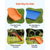 VEVOR Water Slide, 5.5ft Outdoor Waterslide for Kids, Free Standing Pool Wave Slide with 6.5ft Ground Tarp, Built in Adjustable Sprinkler, Metal Plastic Playground Equipment, Platform for Backyard Fun