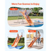 VEVOR Water Slide, 5.5ft Outdoor Waterslide for Kids, Free Standing Pool Wave Slide with 6.5ft Ground Tarp, Built in Adjustable Sprinkler, Metal Plastic Playground Equipment, Platform for Backyard Fun