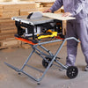 VEVOR Portable Table Saw Stand, 350 lbs Load Capacity, Rolling Foldable Table Saw Table with 8 Inches Rubber Wheels, Heavy Duty Construction, Easy Storage, Universal for Most Brands of Table Saws