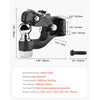 VEVOR Pintle Hook, 20000 lbs Towing Capacity, Trailer Hitches Receiver Hook Combination 2-inch Hitch Ball, Fits for 2.5 to 3-inch Lunette Ring with Mounting Kit, Wear-resistant, Black Powder Coat