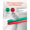 VEVOR Oxygen Acetylene Hose, 1/4-Inch x 50FT Oxy Acetylene Hose with 9/16"-18 B Fitting, 300PSI T Grade Welding Cutting Torch Twin Hose, Compatible with Oxygen, Acetylene, Propane and Other Fuel Gases