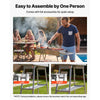 VEVOR Foldable Charcoal Grill, 250 sq.in. Portable Charcoal Barbecue Grill with Liftable Charcoal Tray & Side Tables, Brushed Stainless Steel BBQ Cooking Grills for Outdoor Camping Backyard Parties