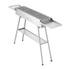 VEVOR Foldable Charcoal Grill, 250 sq.in. Portable Charcoal Barbecue Grill with Liftable Charcoal Tray & Side Tables, Brushed Stainless Steel BBQ Cooking Grills for Outdoor Camping Backyard Parties