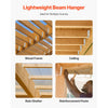 VEVOR 50 Pcs Joist Hanger, Inner Dimensions 1.57 x 1.50 x 7.83 inch / 40 x 38 x 199 mm, Rafter Hurricane Ties Joist Hangers with Rustproof Coating, Tie Brackets for Floor Deck and Ceiling Trusses