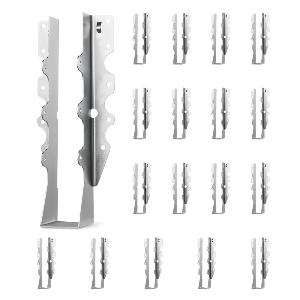 VEVOR 50 Pcs Joist Hanger, Inner Dimensions 1.57 x 1.50 x 7.83 inch / 40 x 38 x 199 mm, Rafter Hurricane Ties Joist Hangers with Rustproof Coating, Tie Brackets for Floor Deck and Ceiling Trusses