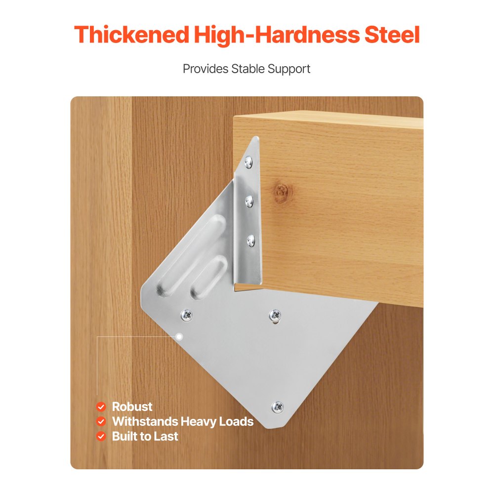 VEVOR Hurricane Ties for Rafter, Inner Size 5.31x1.57x2.48 in / 135x40x63 mm, Heavy Duty Hurricane Straps, Heavy Duty Rafter Ties Brackets Joist Hangers for Roof Beam Wooden Construction, 25 Pcs