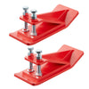 VEVOR Tractor Bucket Protector, 2PCS Heavy Duty Steel Bucket Edge Protectors, Edge Tamer Anti-Skid Device with Double Hexagon Lock Nuts and Bolts, for Snow, Leave Removal & Spreading Gravel (Red)