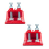 VEVOR Tractor Bucket Protector, 2PCS Heavy Duty Steel Bucket Edge Protectors, Edge Tamer Anti-Skid Device with Double Hexagon Lock Nuts and Bolts, for Snow, Leave Removal & Spreading Gravel (Red)