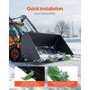 VEVOR Tractor Bucket Protector, 2PCS Heavy Duty Steel Bucket Edge Protectors, Edge Tamer Anti-Skid Device with Double Hexagon Lock Nuts and Bolts, for Snow, Leave Removal & Spreading Gravel (Green)