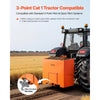 VEVOR Ballast Box, 3-Point Category 1 Tractor Ballast of 800 lbs Capacity, with Standard 2 Inch Hitch Receiver, Heavy-Duty Steel 5 ft³ Large Volume Durable Loader Attachment with Sliding Door, Orange