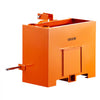 VEVOR Ballast Box, 3-Point Category 1 Tractor Ballast of 800 lbs Capacity, Standard 2 Inch Hitch Receiver, Heavy-Duty Steel 3.2 ft³ Large Volume Durable Loader Attachment with Sliding Door, Orange