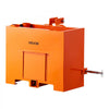 VEVOR Ballast Box, 3-Point Category 1 Tractor Ballast of 800 lbs Capacity, Standard 2 Inch Hitch Receiver, Heavy-Duty Steel 3.2 ft³ Large Volume Durable Loader Attachment with Sliding Door, Orange