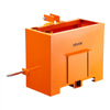 VEVOR Ballast Box, 3-Point Category 1 Tractor Ballast of 800 lbs Capacity, Standard 2 Inch Hitch Receiver, Heavy-Duty Steel 3.2 ft³ Large Volume Durable Loader Attachment with Sliding Door, Orange