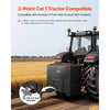 VEVOR Ballast Box, 3-Point Category 1 Tractor Ballast of 800 lbs Capacity, with Standard 2 Inch Hitch Receiver, Heavy-Duty Steel 5 ft³ Large Volume Durable Loader Attachment with Sliding Door, Black