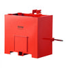 VEVOR Ballast Box, 3-Point Category 1 Tractor Ballast of 800 lbs Capacity, with Standard 2 Inch Hitch Receiver, Heavy-Duty Steel 5 ft³ Large Volume Durable Loader Attachment with Sliding Door, Red