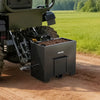 VEVOR Ballast Box, 3-Point Category 1 Tractor Ballast of 800 lbs Capacity, with Standard 2 Inch Hitch Receiver, Heavy-Duty Steel 3.2 ft³ Large Volume Durable Loader Attachment with Sliding Door, Black