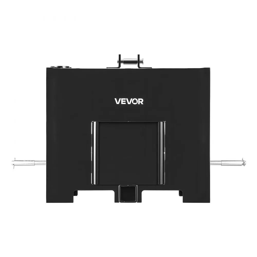 VEVOR Ballast Box, 3-Point Category 1 Tractor Ballast of 800 lbs Capacity, with Standard 2 Inch Hitch Receiver, Heavy-Duty Steel 3.2 ft³ Large Volume Durable Loader Attachment with Sliding Door, Black