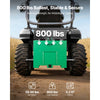 VEVOR Ballast Box, 3-Point Category 1 Tractor Ballast of 800 lbs Capacity, with Standard 2 Inch Hitch Receiver, Heavy-Duty Steel 3.2 ft³ Large Volume Durable Loader Attachment with Sliding Door, Green