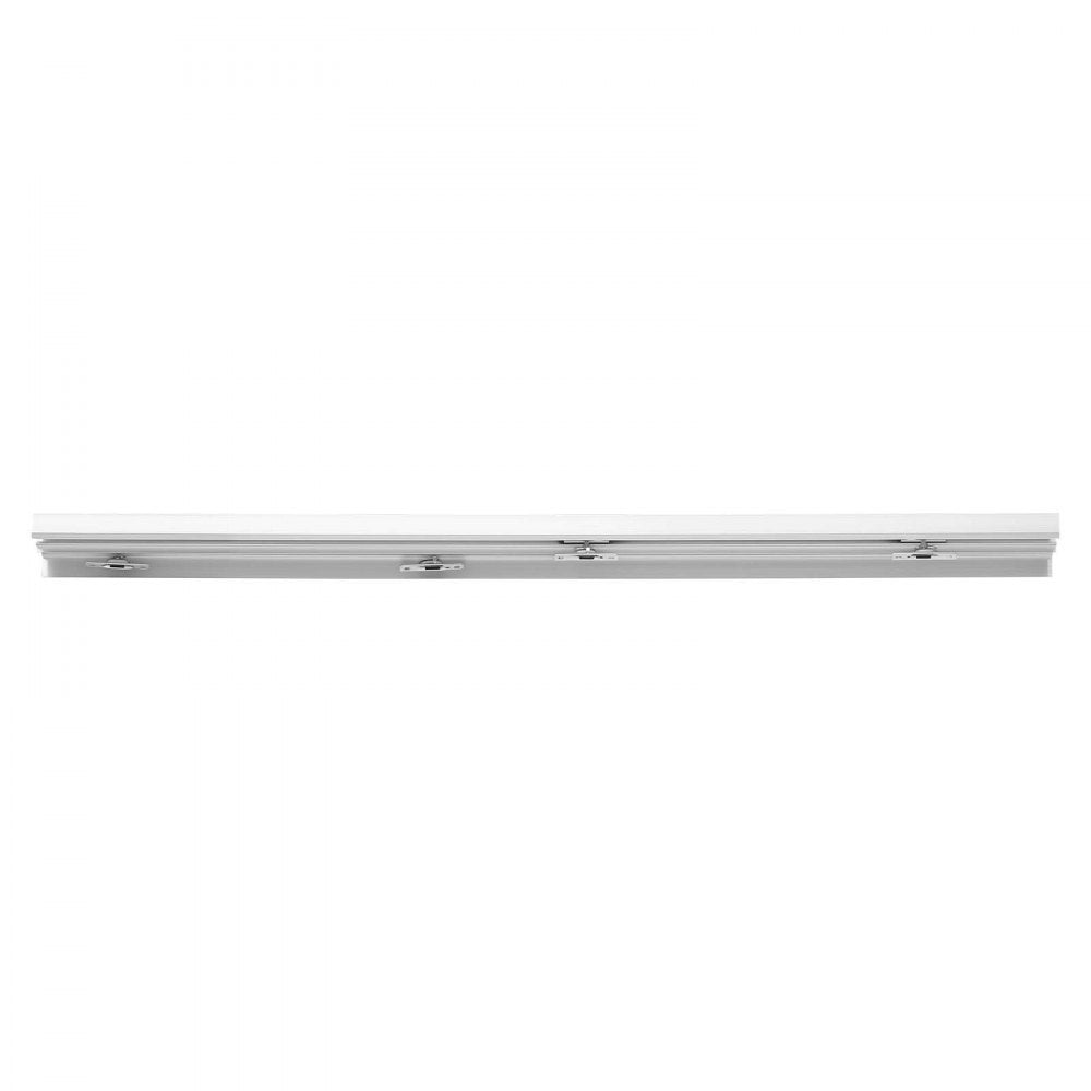 VEVOR Bypass Sliding Door Hardware Kit, 4 ft Aluminum Alloy Dual-Track Bypass Door Hardware, Smooth and Quiet Sliding, Easy to Install, for 1" to 1 3/4" Thickness 24" Width 2 Door System, for Closet