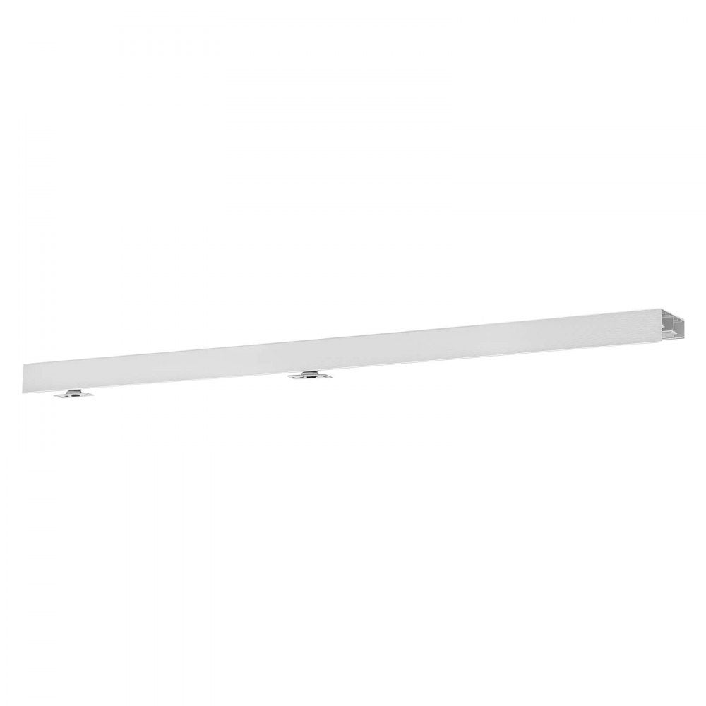 VEVOR Bypass Sliding Door Hardware Kit, 4 ft Aluminum Alloy Dual-Track Bypass Door Hardware, Smooth and Quiet Sliding, Easy to Install, for 1" to 1 3/4" Thickness 24" Width 2 Door System, for Closet