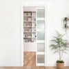 VEVOR Sliding Pocket Door Hardware Track Kit, 56.73" Pocket Door Track Kit with Soft Close Mechanism for Smooth and Quiet Sliding, Easy to Install, for 1" to 1 3/4" Thickness 30" Width Single Door