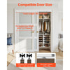 VEVOR Bypass Door Hardware, 5ft Heavy Duty Bypass Sliding Door Hardware Kit, Aluminum Alloy Sliding Closet Door Hardware Set for 2 Door System, Fit Door Thickness 1 3/8 " - 1 3/4", Easy to Install