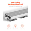 VEVOR Bypass Door Hardware, 5ft Heavy Duty Bypass Sliding Door Hardware Kit, Aluminum Alloy Sliding Closet Door Hardware Set for 2 Door System, Fit Door Thickness 1 3/8 " - 1 3/4", Easy to Install