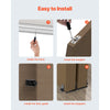 VEVOR Bypass Door Hardware, 5ft Heavy Duty Bypass Sliding Door Hardware Kit, Aluminum Alloy Sliding Closet Door Hardware Set for 2 Door System, Fit Door Thickness 1 3/8 " - 1 3/4", Easy to Install