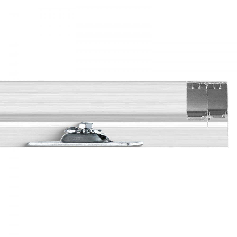 VEVOR Bypass Door Hardware, 5ft Heavy Duty Bypass Sliding Door Hardware Kit, Aluminum Alloy Sliding Closet Door Hardware Set for 2 Door System, Fit Door Thickness 1 3/8 " - 1 3/4", Easy to Install