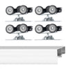 VEVOR Bypass Door Hardware, 6ft Heavy Duty Bypass Sliding Door Hardware Kit, Aluminum Alloy Sliding Closet Door Hardware Set for 2 Door System, Fit Door Thickness 1 3/8 " - 1 3/4", Easy to Install