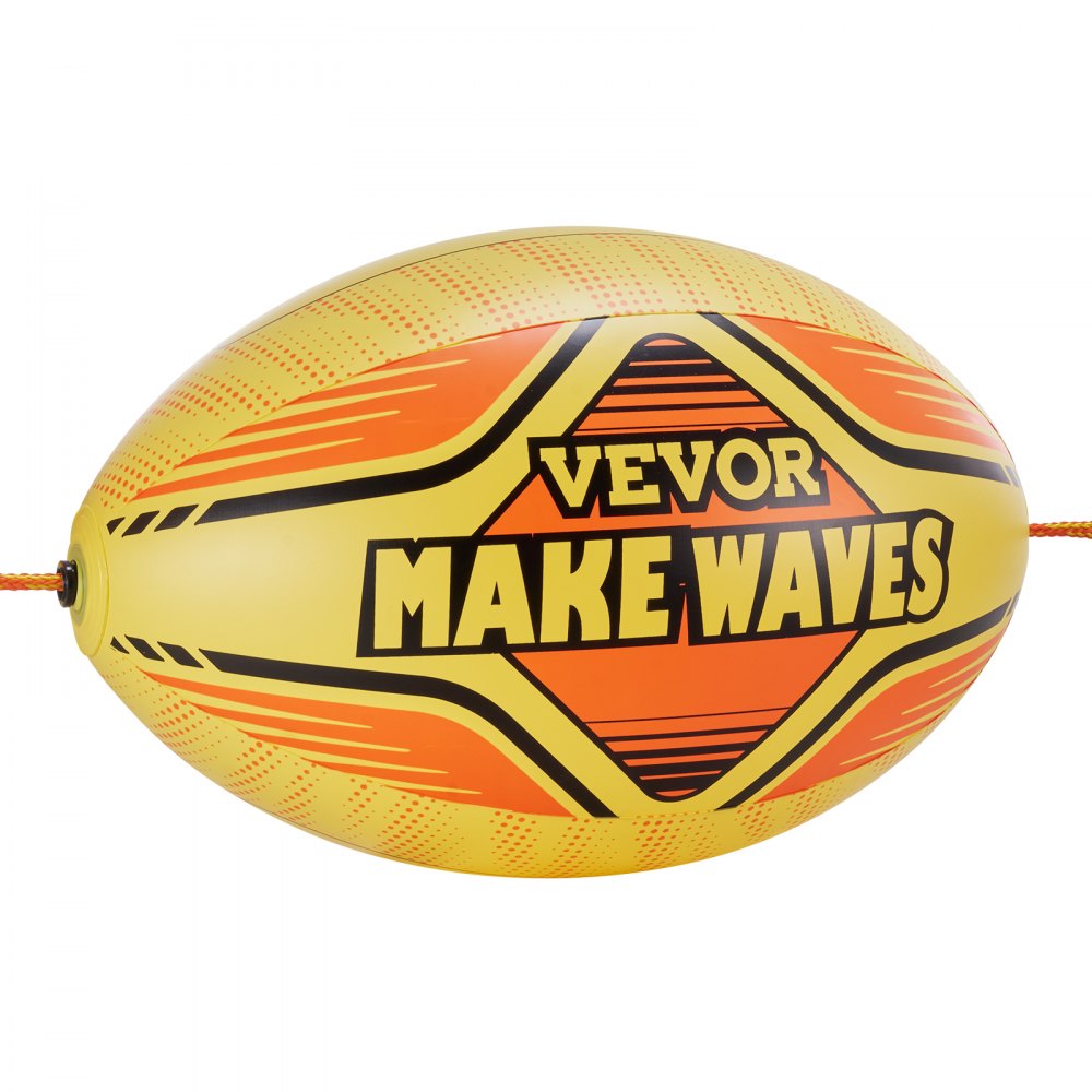 VEVOR Booster Ball, Towable Tube Rope Performance Ball, Thickened PVC Inflatable Booster Balls for Boating and Water Sports - with High Tensile Strength Rope and Speed Safety Valve
