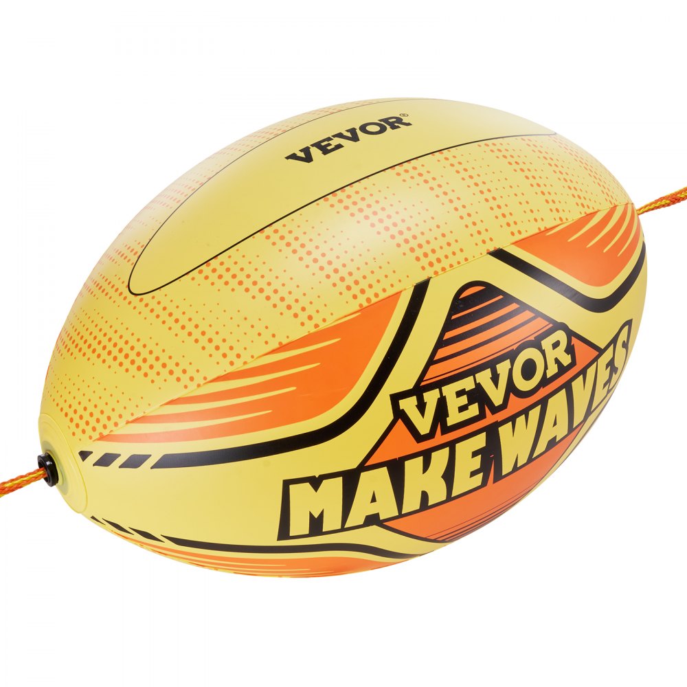 VEVOR Booster Ball, Towable Tube Rope Performance Ball, Thickened PVC Inflatable Booster Balls for Boating and Water Sports - with High Tensile Strength Rope and Speed Safety Valve