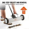 VEVOR 45Lbs Rolling Magnetic Sweeper with Wheels, Push-Type Magnetic Pick Up Sweeper, 18-inch Large Magnet Pickup Lawn Sweeper,  Magnet with Telescoping Handle, Easy Cleanup of Workshop Garage Yard