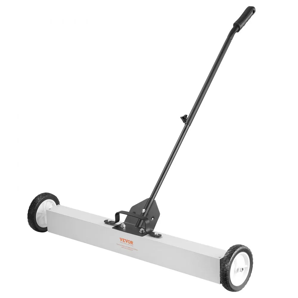 VEVOR 55Lbs Rolling Magnetic Sweeper with Wheels,Push-Type Magnetic Pick Up Sweeper, 36-inch Large Magnet Pickup Lawn Sweeper with Telescoping Handle, Easy Cleanup of Workshop Garage Yard