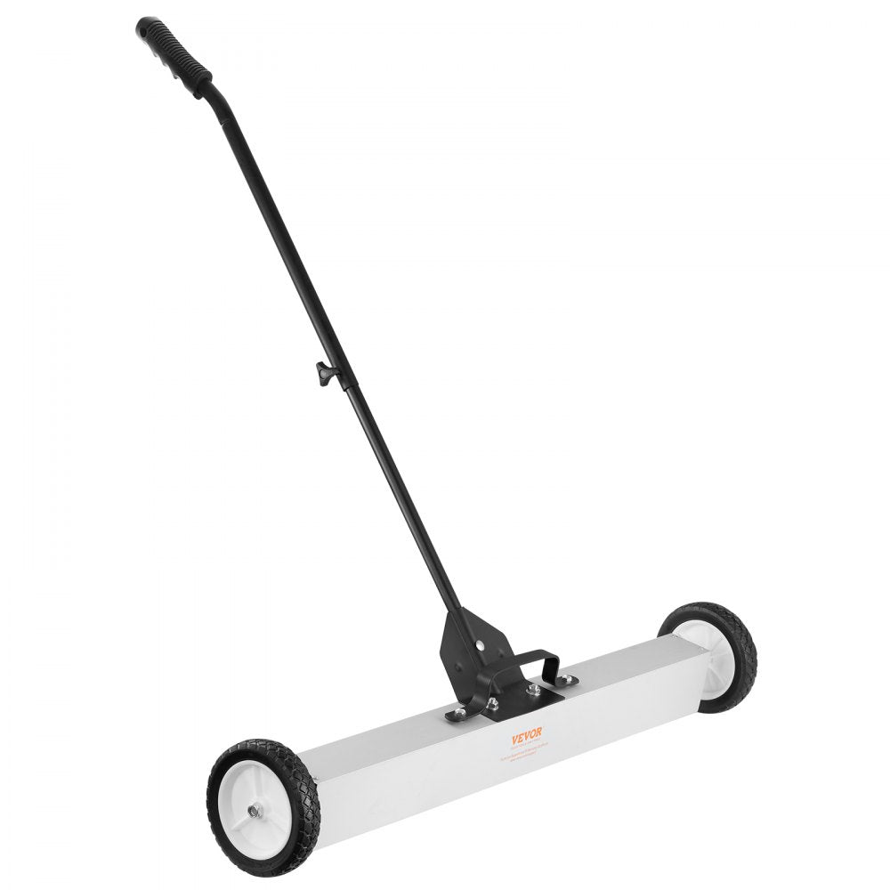 VEVOR 55Lbs Rolling Magnetic Sweeper with Wheels,Push-Type Magnetic Pick Up Sweeper, 36-inch Large Magnet Pickup Lawn Sweeper with Telescoping Handle, Easy Cleanup of Workshop Garage Yard