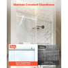 VEVOR Bathtub Shower Door 60"W x 60"H Frameless Bypass Sliding Doors Silver, 5/16" Clear Tempered Glass, Double Sliding Tub Shower Doors with 2 Stainless Steel Handles, Nano Coating, for Bathroom Tubs