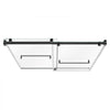 VEVOR Bathtub Shower Door 60"W x 60"H Frameless Bypass Sliding Doors Black, 5/16" Clear Tempered Glass, Double Sliding Tub Shower Doors with 2 Stainless Steel Handles, Nano Coating, for Bathroom Tubs